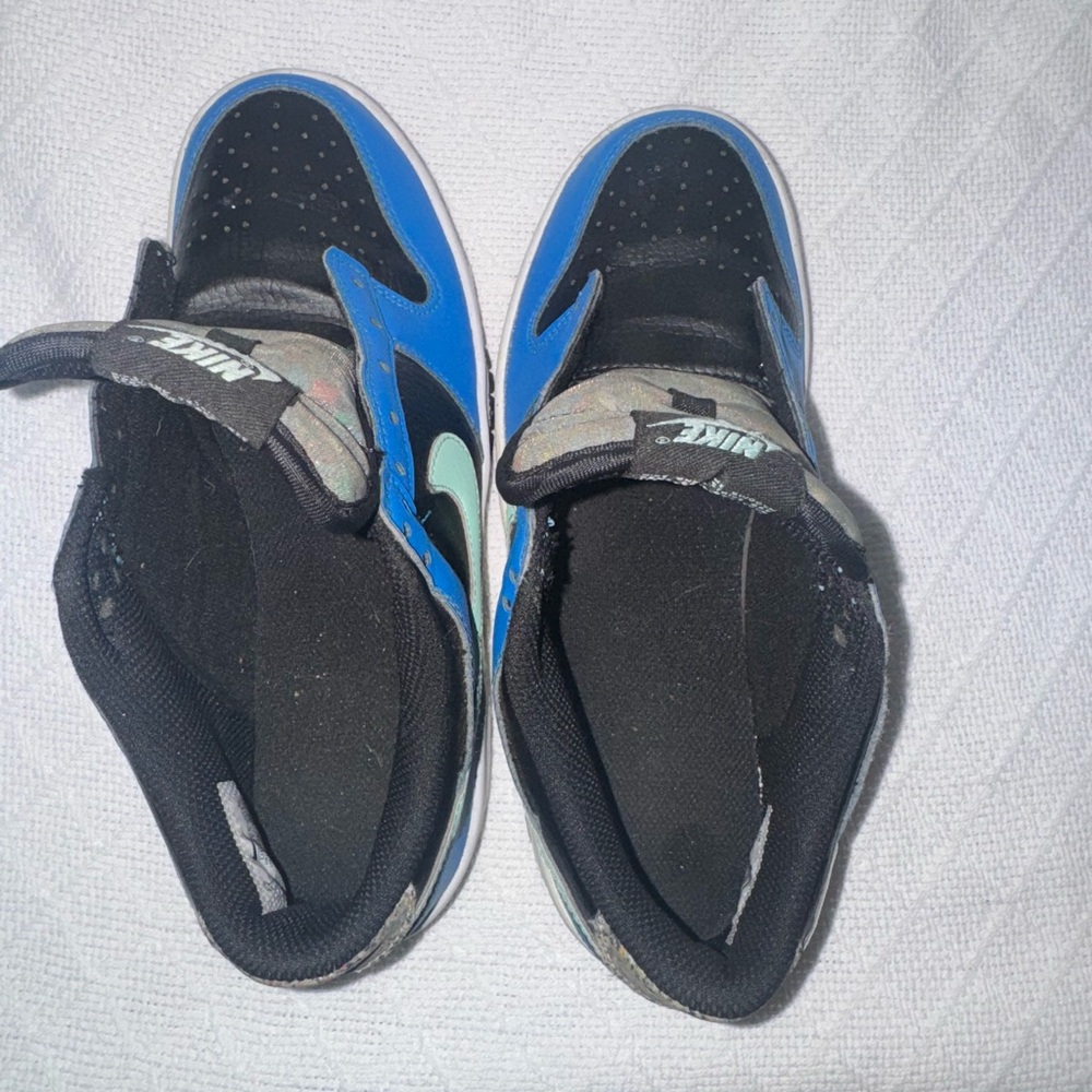 Nike Dunk Low SE ‘Black Light Photo Blue Mint Foam’ Size 6Y or Women’s 7.5 - Picture 9 of 11